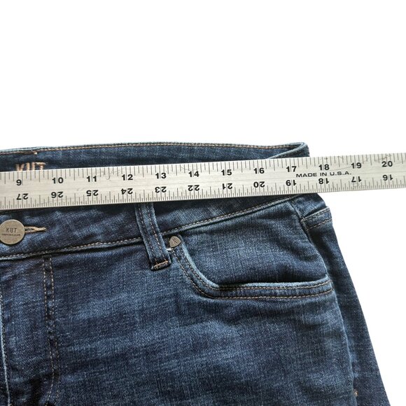 Kut From The Kloth Ankle Straight Leg Jeans Womens 14W Denim Casual Dark Wash - Picture 5 of 9